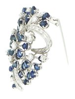 Brosche Sommer Dame Fiore in Weißgold Zaffiro 4.5 Ct 10200261 - 10200261